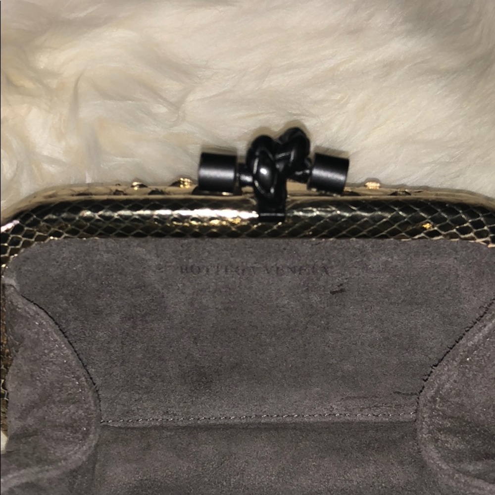 Bottega Veneta Gold Clutch